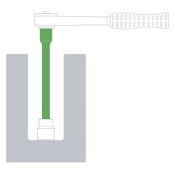 Extensão 8'' em Aço Cromo Vanádio - Encaixe 3/4'' Tramontina PRO