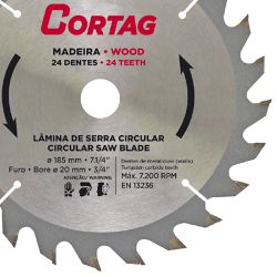 Disco Diamantado - Lâmina de Serra Circular 185mm (60753) - Cortag