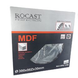 Serra Circular Com Pastilha de MD Para MDF 300mm x 96D (121,0002) - Rocast