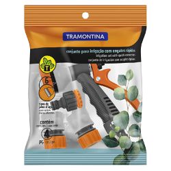 Kit Para Irrigação Com Engates Rápidos e Hidropistola 4 Peças (78583/610) - Tramontina