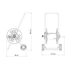 Enrolador de Mangueira Com Rodinhas (78595/000) - Tramontina
