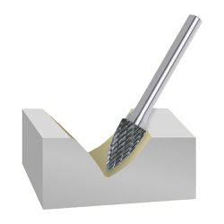 Lima Rotativa Árvore Pontiaguda em Metal Duro 10mm (45,0049) - Rocast