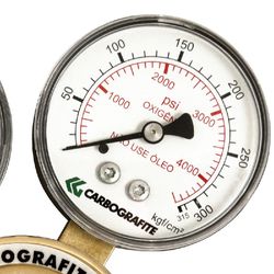 Regulador de Pressão Série 700 p/ Cilindro Oxigênio - 010403010 - Carbografite