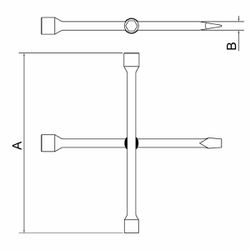 Chave de Roda Cruz Com Espátula 17x19x21mm (44710/001) - Tramontina Pro