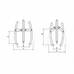 Saca Polias 2 Garras Articuladas 10'' (44027/010) - Tramontina Pro