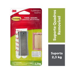Suporte Adesivo Metálico Grande P/ Quadros Command - 1 Unidade - 3M