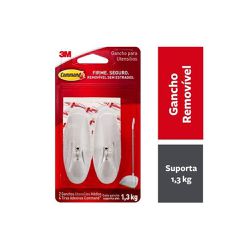 Gancho Adesivo Plastico Médio Command - 2 Unidades - 3M