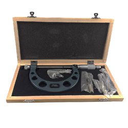 Micrômetro Externo Analógico 4 Batentes Intercambiáveis 0 a 100mm 2,0013 ZAAS