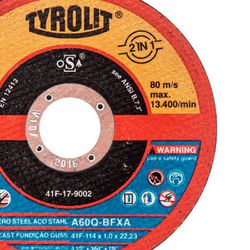 Disco de Corte Deep Cut 4.1/2" x 1.0 x 7/8" - A60Q-BFXA - 677988 - TYROLIT