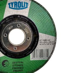 Disco de Desbaste Refratário 4.1/2" x 1/4 x 7/8 - Basic - 222873 - TYROLIT