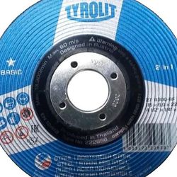 Disco de Desbaste 4.1/2" x 1/4" x 7/8" - Basic 2in1 - 222858 - TYROLIT