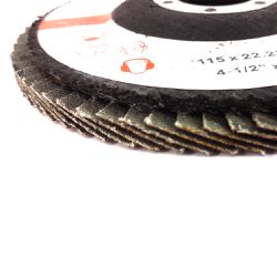 Disco de Lixa Flap 115 x 22mm 4.1/2pol x 7/8pol Gr 60 102,0002 ROCAST