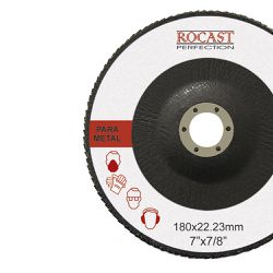 Disco de Lixa Flap 180 x 22mm 7pol x 7/8pol Gr 40 102,0005 ROCAST