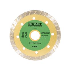 Disco Diamantado Turbo Corte Seco Uso Geral 110 X 20mm 34,0001 ROCAST
