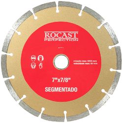 Disco Diamantado Grandes Diâmetros Uso Geral 7 x 7/8pol 34,0004 ROCAST
