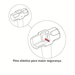 Marreta Oitavada Cabo Tubular para Uso Extrapesado 1.000 g Tramontina PRO