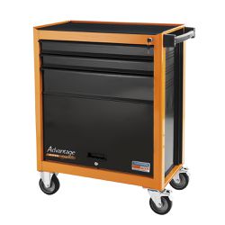 Carro p/ Ferramentas 3 Gavetas e 1 Porta Laranja - Tramontina PRO