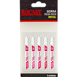 Lâmina de Serra Tico Tico Para Metal 75 x 8mm 5 Peças HSS (83,0005) - Rocast