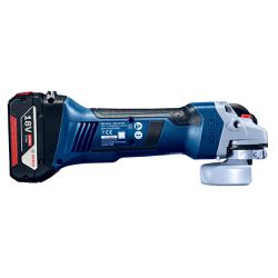 Esmerilhadeira Angular Bateria 4 ½'' GWS 18V-LI, 18V c/ 2 Baterias 4,0Ah,1 Carregador Rápido 220V, em Maleta L-BOXX Bosch