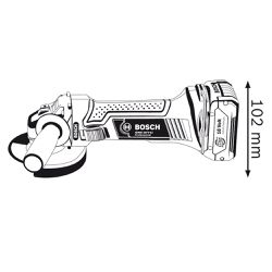 Esmerilhadeira Angular Bateria 4 ½'' GWS 18V-LI, 18V c/ 2 Baterias 4,0Ah,1 Carregador Rápido 220V, em Maleta L-BOXX Bosch