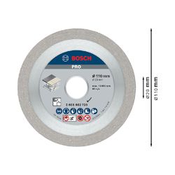 Disco Diamantado Para Porcelanato PRO 110mm (2608602728) - Bosch