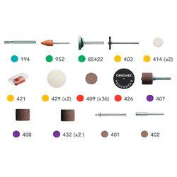 Kit de Uso Geral Para Micro Retífica Com 52 Peças (26150730AA) - Dremel