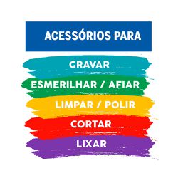 Kit de Uso Geral Para Micro Retífica Com 52 Peças (26150730AA) - Dremel