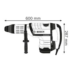 Martelo perfurador Bosch GBH 12-52 DV com SDS max em maleta