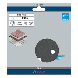 Disco de Lixa 150mm GR.180 F355 Com 5 Unidades (2608605127) - Bosch