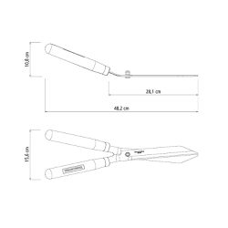 Tesoura Para Cerca Viva Com Cabo de Madeira (78330/125) - Tramontina