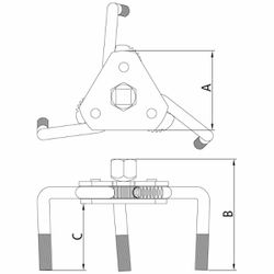 Chave Para Filtro de Óleo 3 Garras 63-120mm (44096/501) - Tramontina Pro