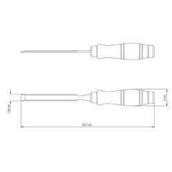 Formão Chanfrado Com Cabo de Madeira 5/8'' (43330/104) - Tramontina