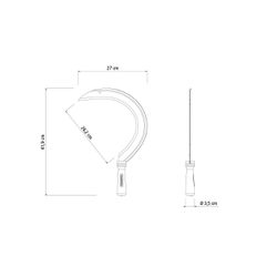 Foicinha Metálica Para Pasto Com Cabo de Madeira 13cm (77682/025) - Tramontina