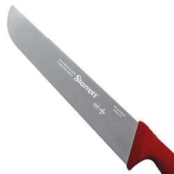 Faca de Carne Para Refile Aéreo Lâmina Reta Larga 12'' Com Cabo Vermelho (BKR203-12) - Starrett