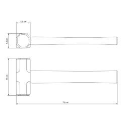 Marreta Oitavada Com Cabo de Madeira 3Kg (40508/006) - Tramontina