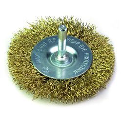 Escova Circular de Aço Latonado 75 x 10mm (319,0008) - Rocast