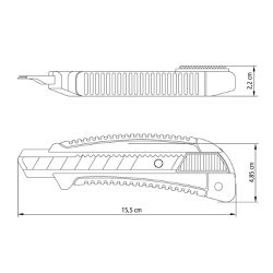 Estilete Profissional 6'' Tramontina com Corpo de Dupla Injeção