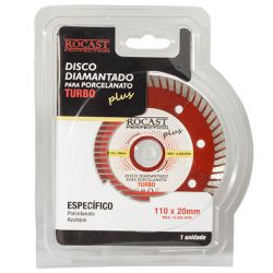 Disco Diamantado Turbo Extrafino Plus Porcelanato 110x20mm 34,0015 ROCAST