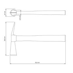 Martelo Pedreiro 2 Cortes 500 g Tramontina com Cabo em Madeira Envernizada