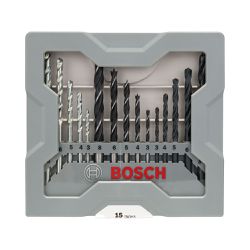 Jogo brocas Concreto, metal e Madeira Bosch 3-8mm 15 peças