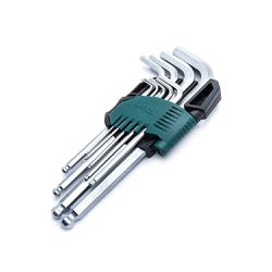 Jogo De Chave Allen Abaulada Longa Em Milímetros De 1.5 A 10 mm ST09105ASJ - Sata