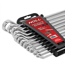 Jogo de Chaves Estrela 12 peças 6 X 7 30 X 32mm 409,0002 NOLL