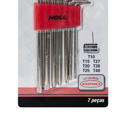 Jogo de Chaves Torx Longas 7 peças T10 A T40 374,0006 NOLL
