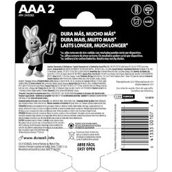 Pilha Alcalina Pequena AAA C/2 (96389) - Duracell