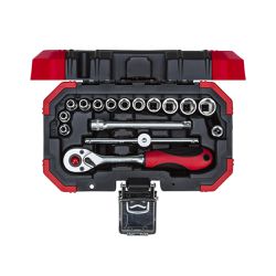 Jogo de Soquetes Sextavados 1/4'' 4 à 13mm 16 Peças 3300050 - Gedore Red
