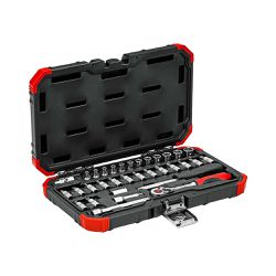 Jogo de Soquetes Sextavados 1/4'' 4 à 13mm 33 Peças 3300051 - Gedore Red