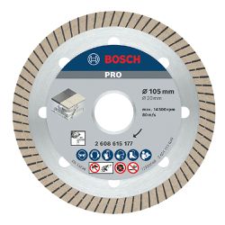 Disco Diamantado Turbo Porcelanato 105mm - Bosch 