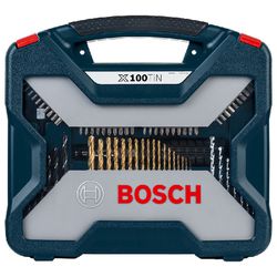 Kit de Pontas e Brocas em Titânio Bosch X-Line 100 Peças