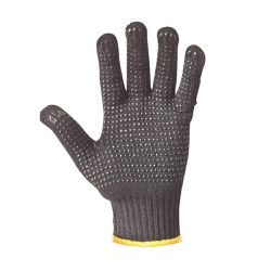 Luva Tricotada Algodão Pigmentada Preta 2 Fios PPM 18 PROTEPLUS