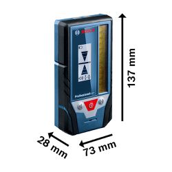 Receptor para nível laser Bosch LR 7 com suporte e saco de proteção